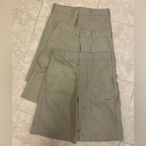3 pairs youth khaki uniform shorts